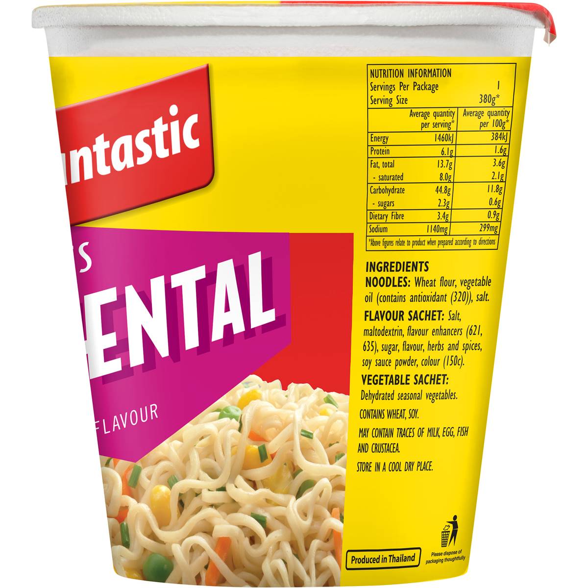 Fantastic Oriental Noodle Cup 70g Woolworths