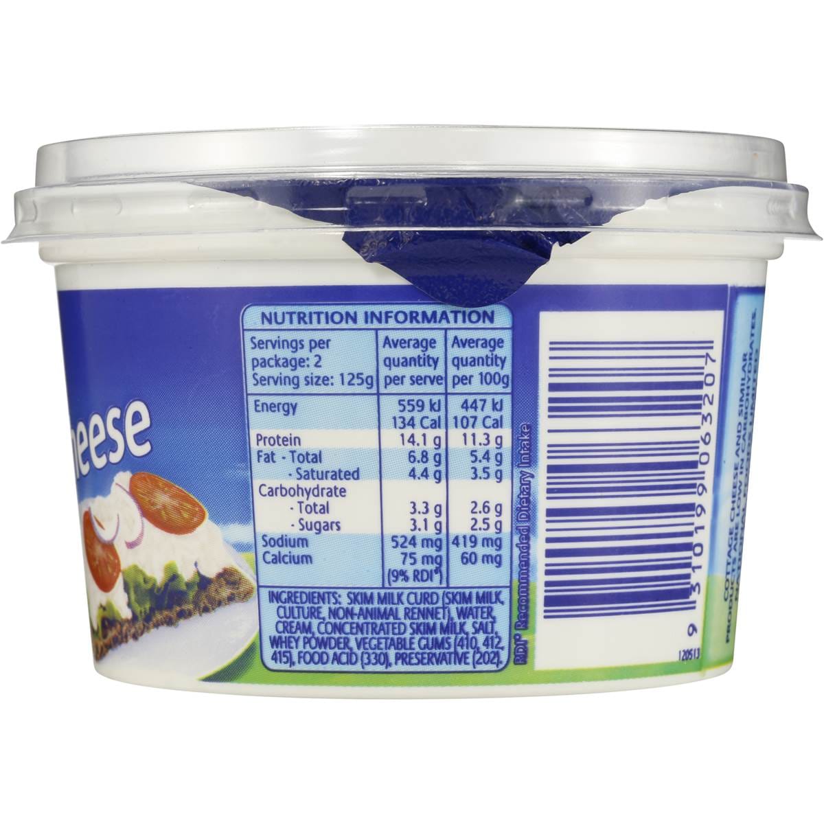 Dairy Farmers Natural Cottage Cheese 250g Woolworths