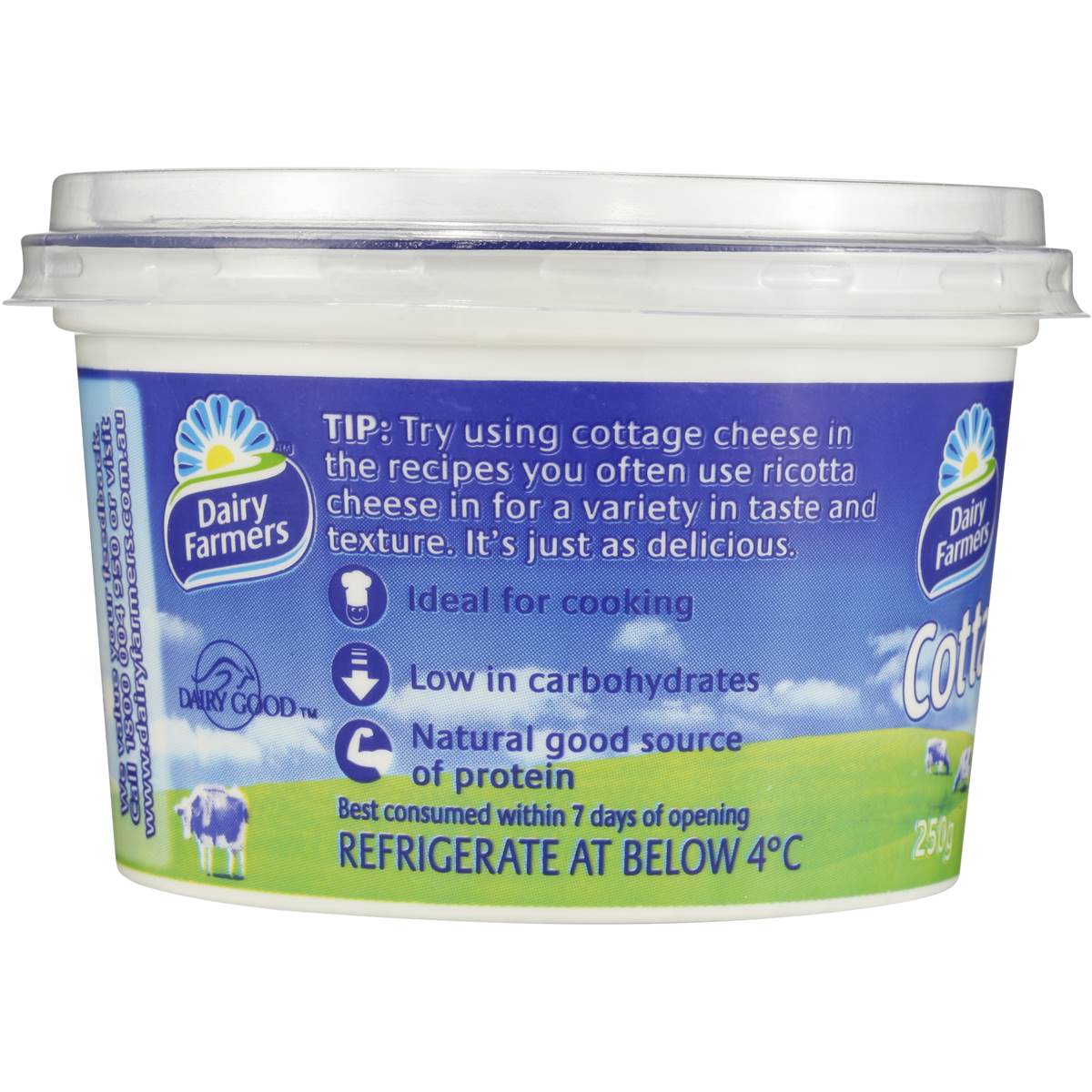 Dairy Farmers Natural Cottage Cheese 250g Woolworths