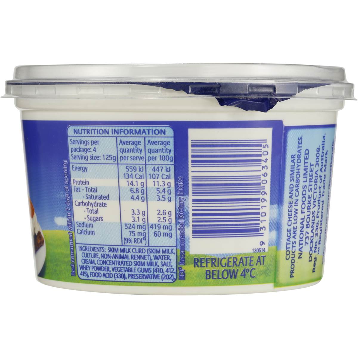 Dairy Farmers Natural Cottage Cheese 500g | Woolworths