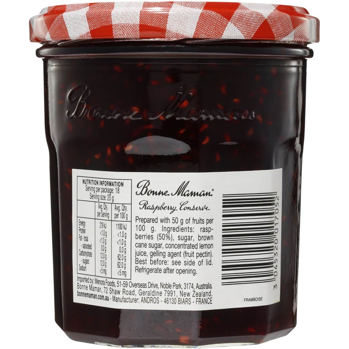 Bonne Maman Raspberry Jam 370g Woolworths