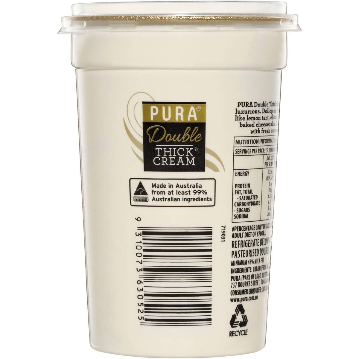 Pura Double Cream 300ml Woolworths