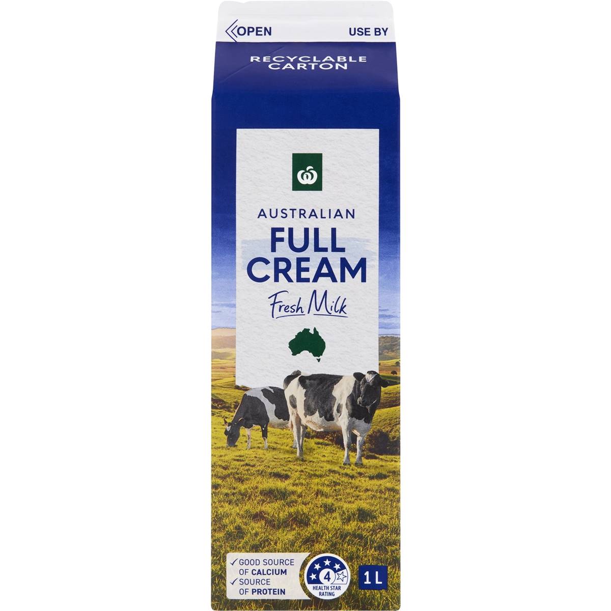 Woolworths Full Cream Milk 1l | Woolworths