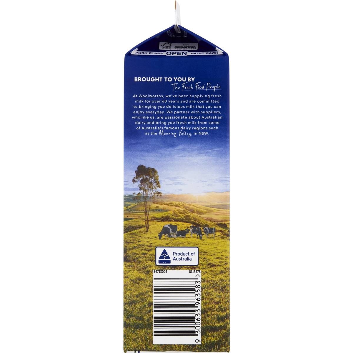 Woolworths Full Cream Milk 1l Woolworths