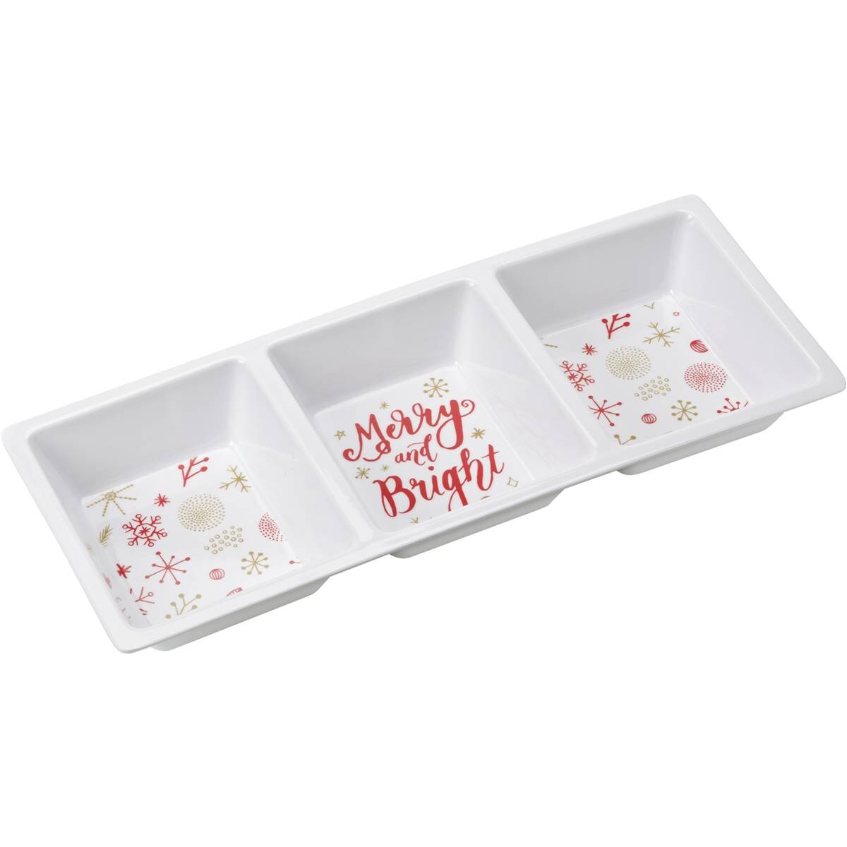 Christmas 3 Section Serving Platter Each Woolworths