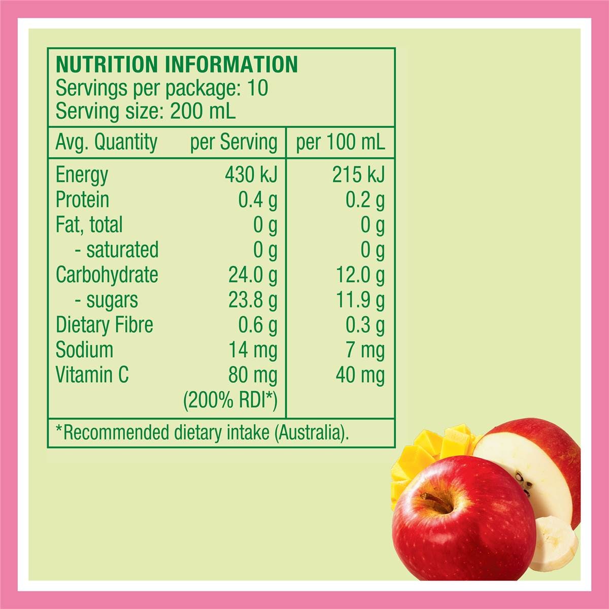 Golden Circle Apple, Mango & Banana Juice No Added Sugar Fruit Juices