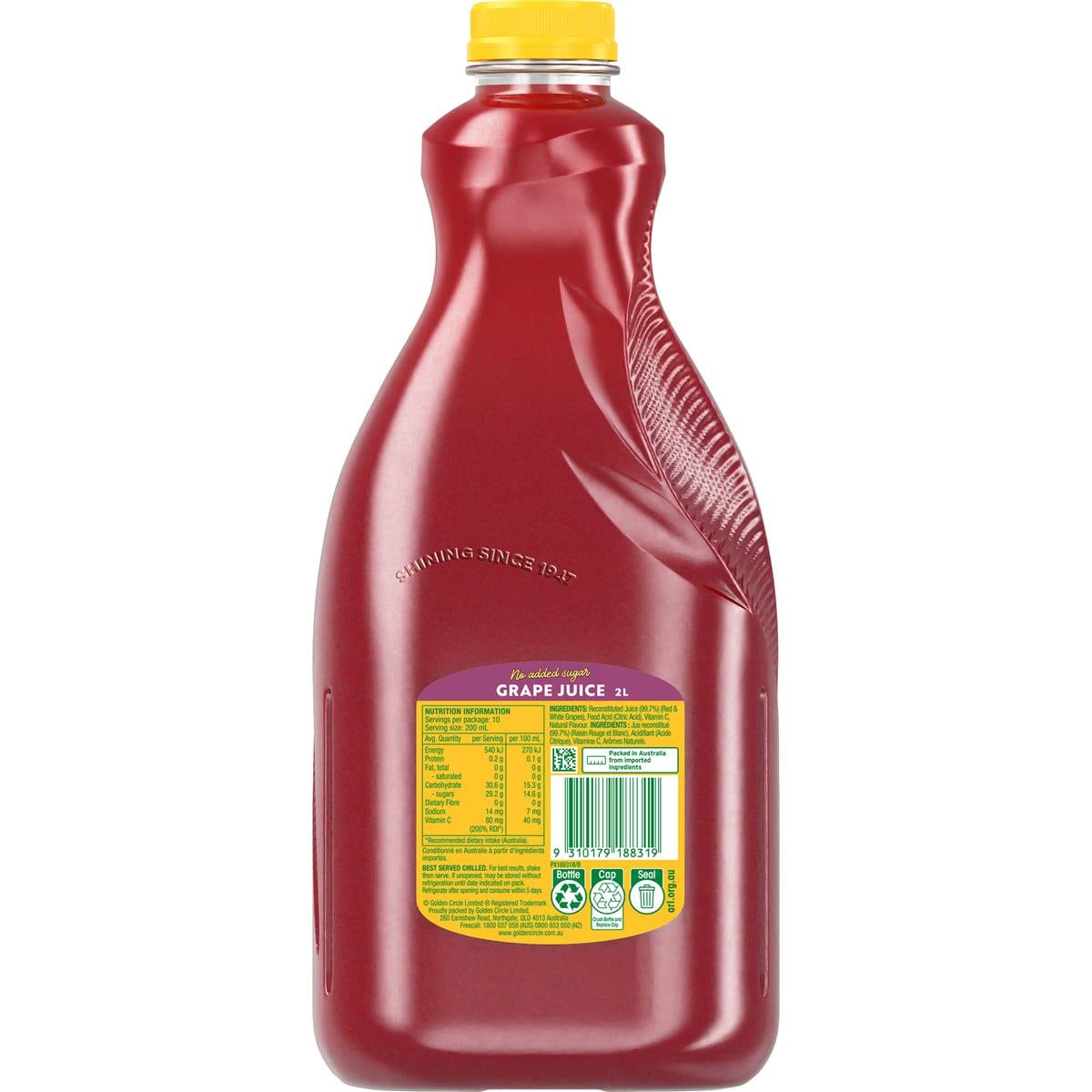 Golden Circle Grape Juice No Added Sugar Fruits Juices 2l Woolworths