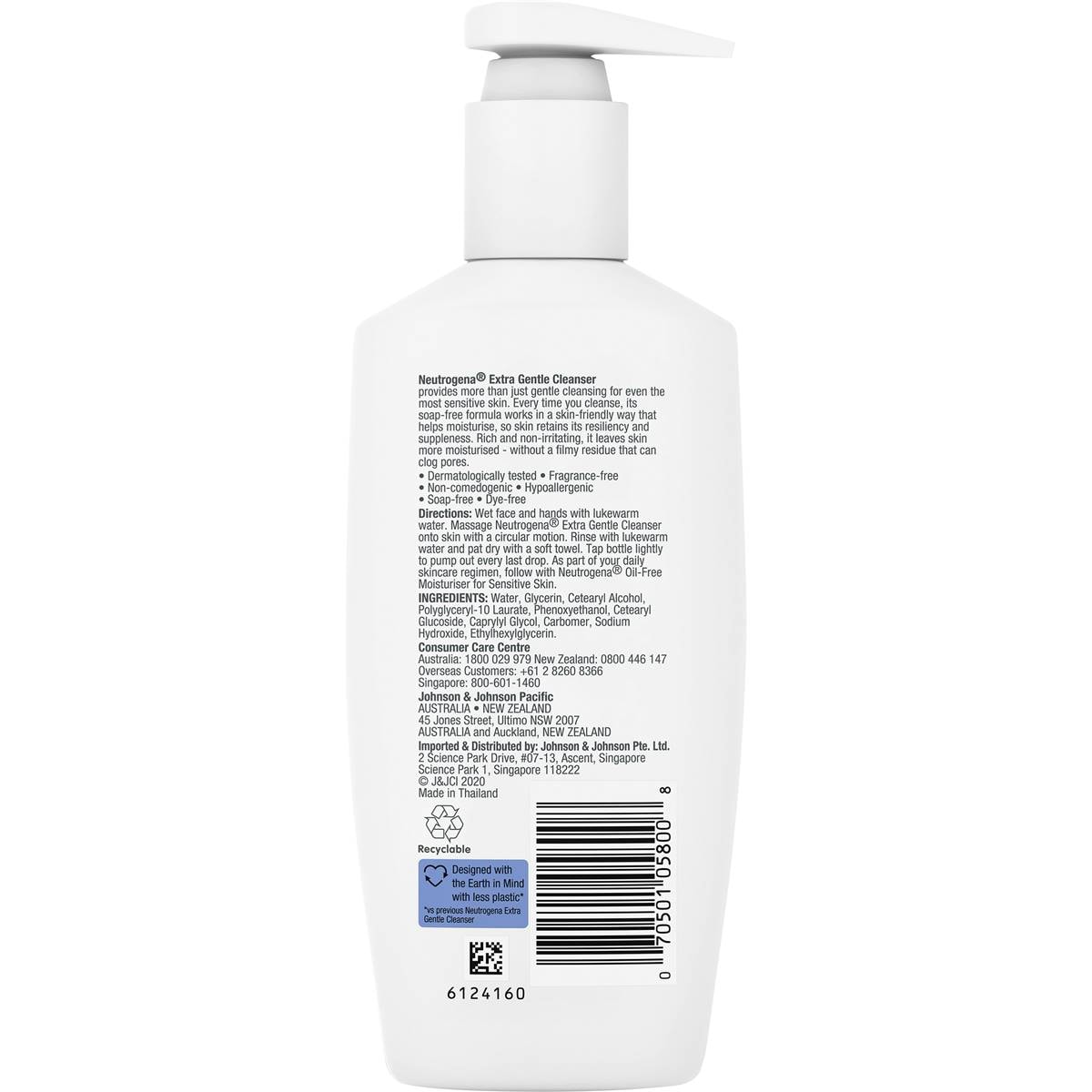Neutrogena Fragrance Free Extra Gentle Cleanser 200ml Woolworths