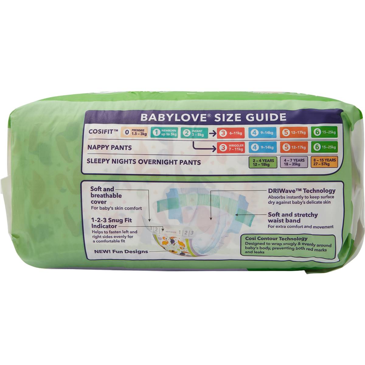 Babylove Cosifit Nappies Size 6 (1525kg) 26 Pack Woolworths