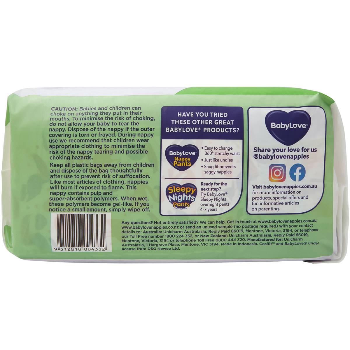 Babylove Cosifit Bulk Nappies Junior 26 Pack Woolworths