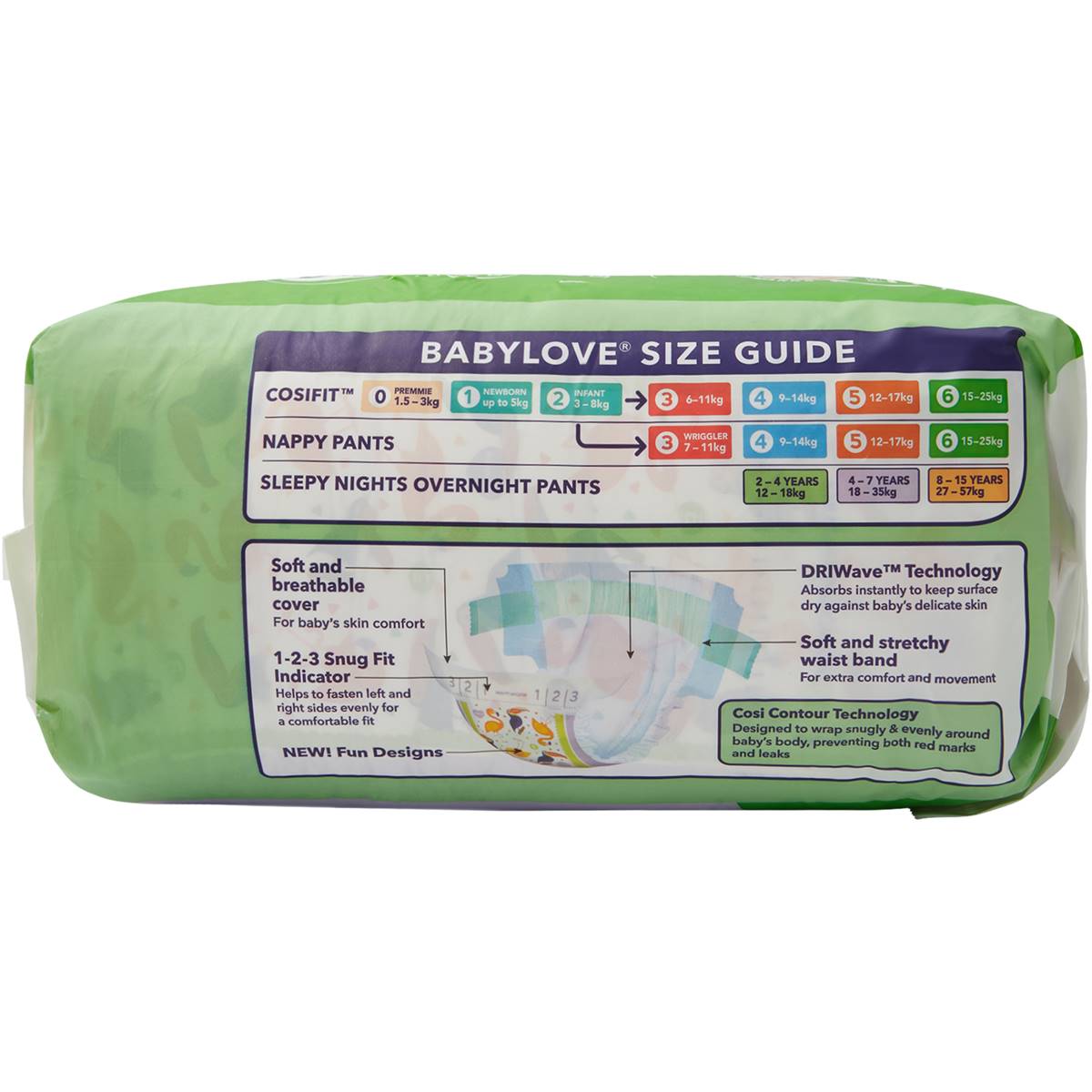 Babylove Cosifit Bulk Nappies Junior 26 Pack Woolworths
