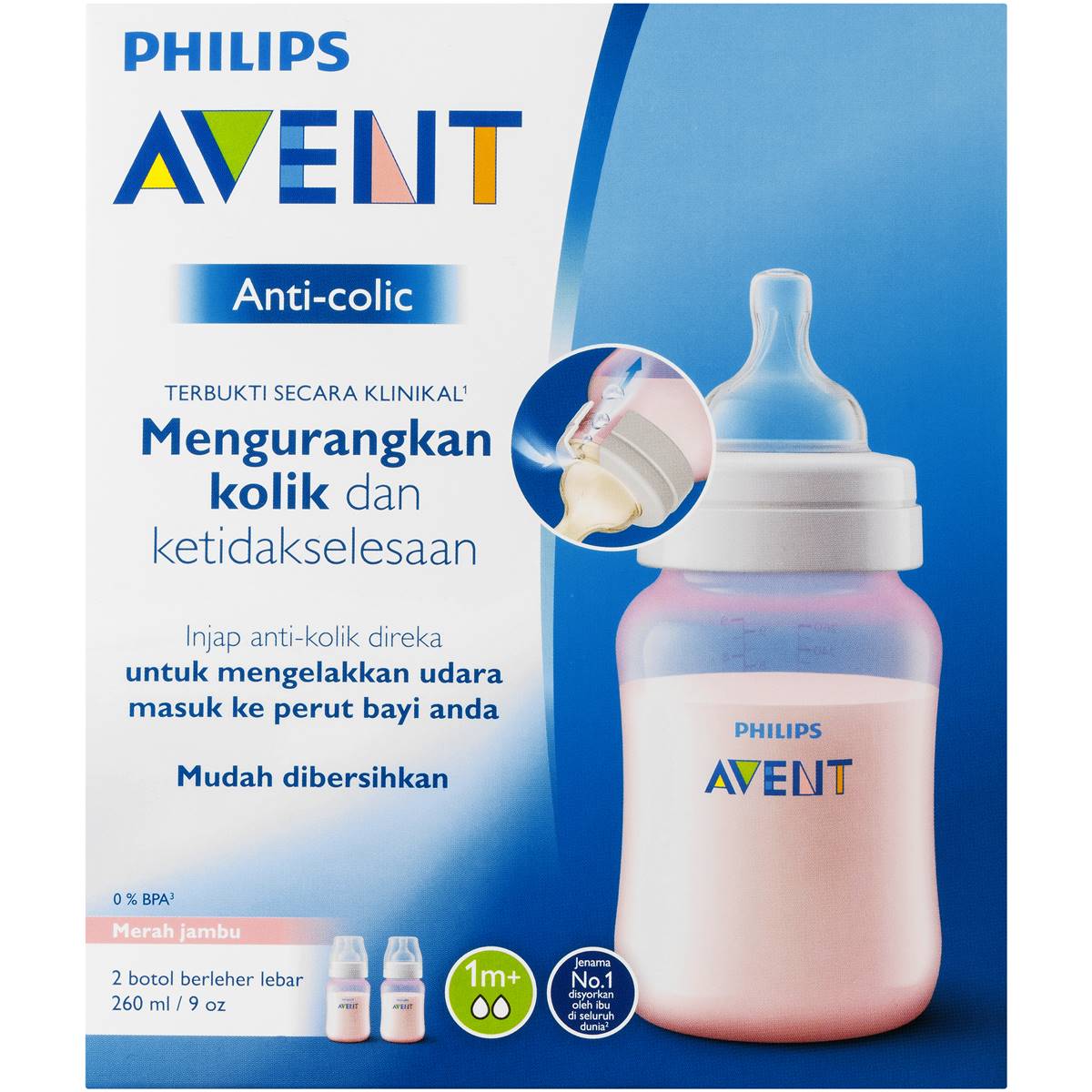 Avent Bottle Feeding 260ml Pink 2 Pack Woolworths