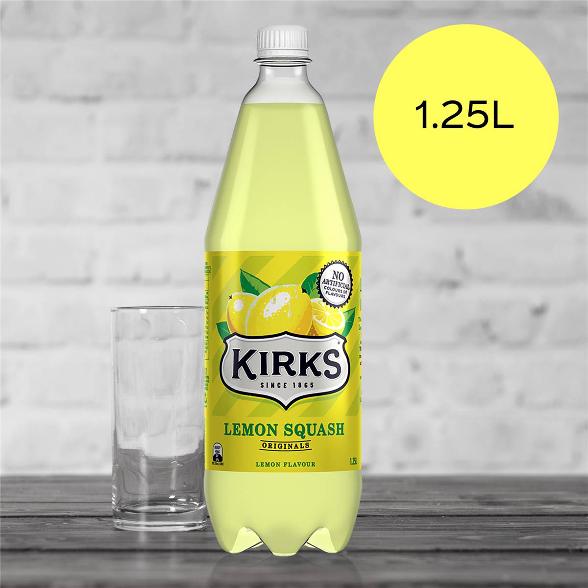 Kirks Lemon Squash Bottle 1.25l Woolworths