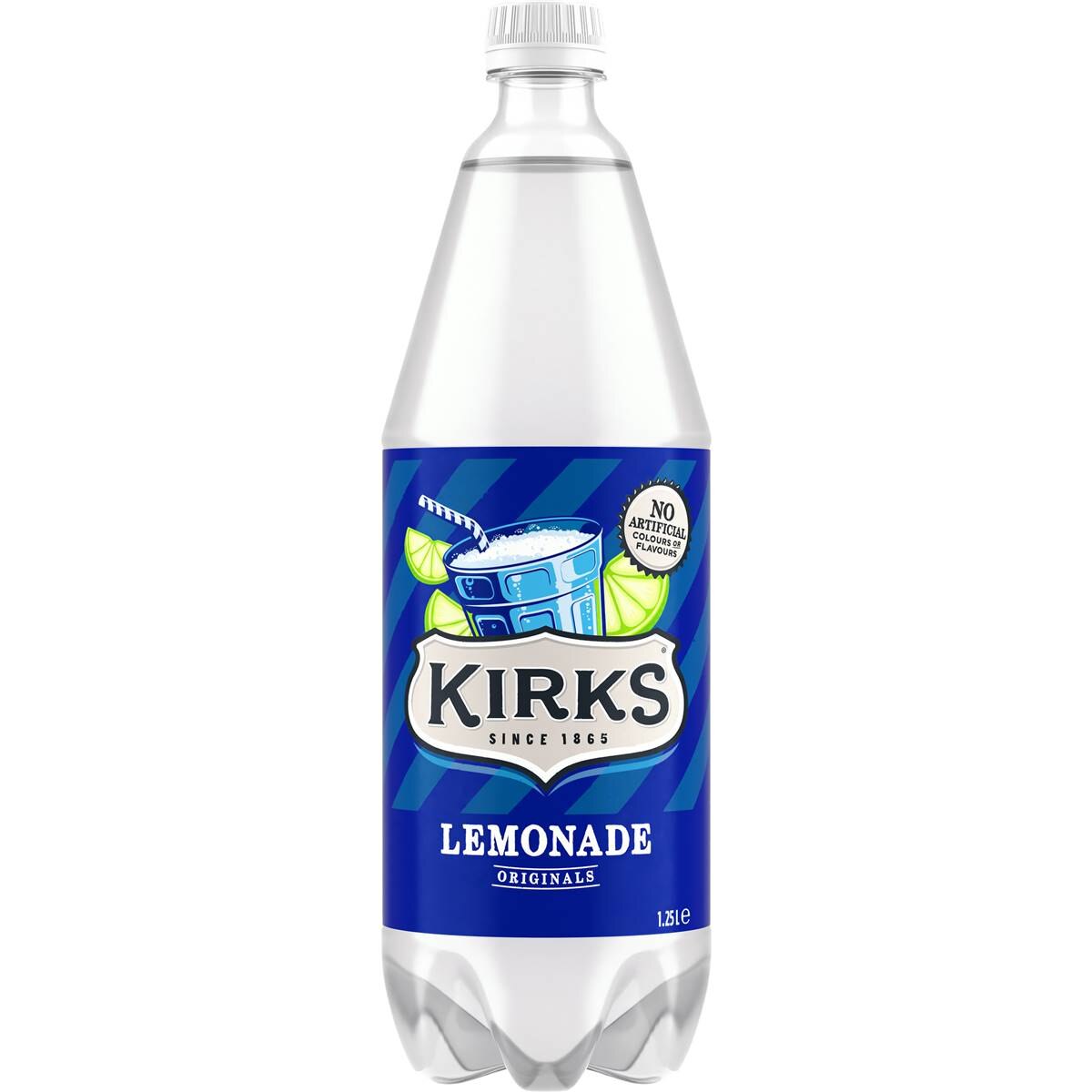 Kirks Lemonade Soft Drink Bottle 1 25l Woolworths