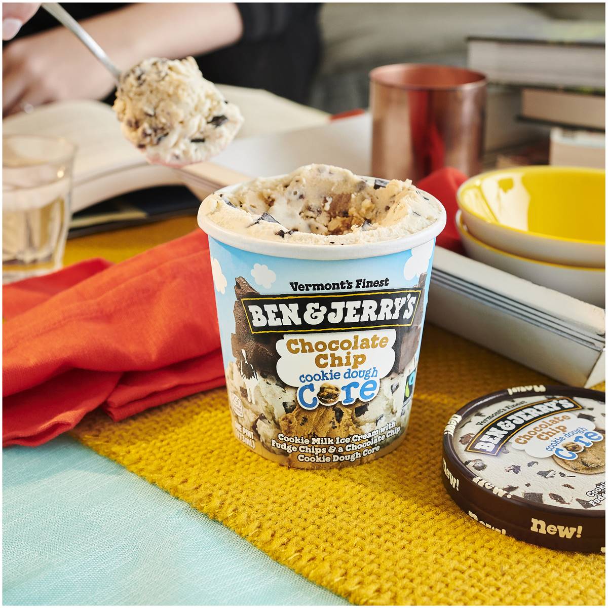 Ben & Jerry's Chocolate Chip Cookie Dough Core Tub 458ml Woolworths