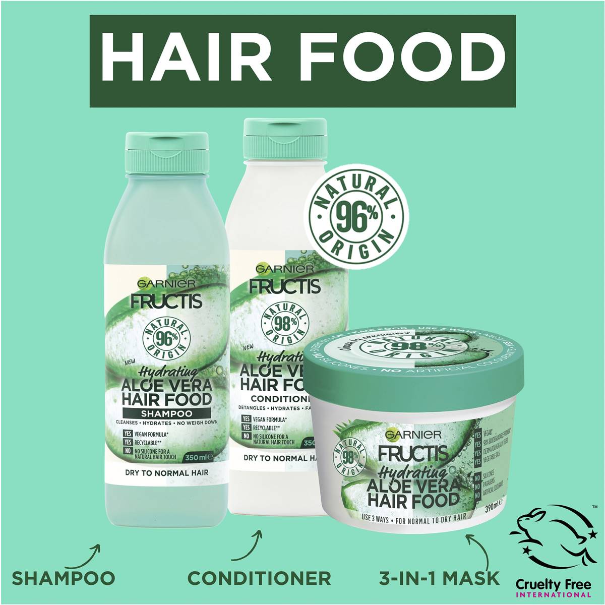Garnier Fructis Hair Food Aloe Vera Erfahrungen Garnier Fructis Hair Food Hydrating Aloe Vera 390ml | Woolworths