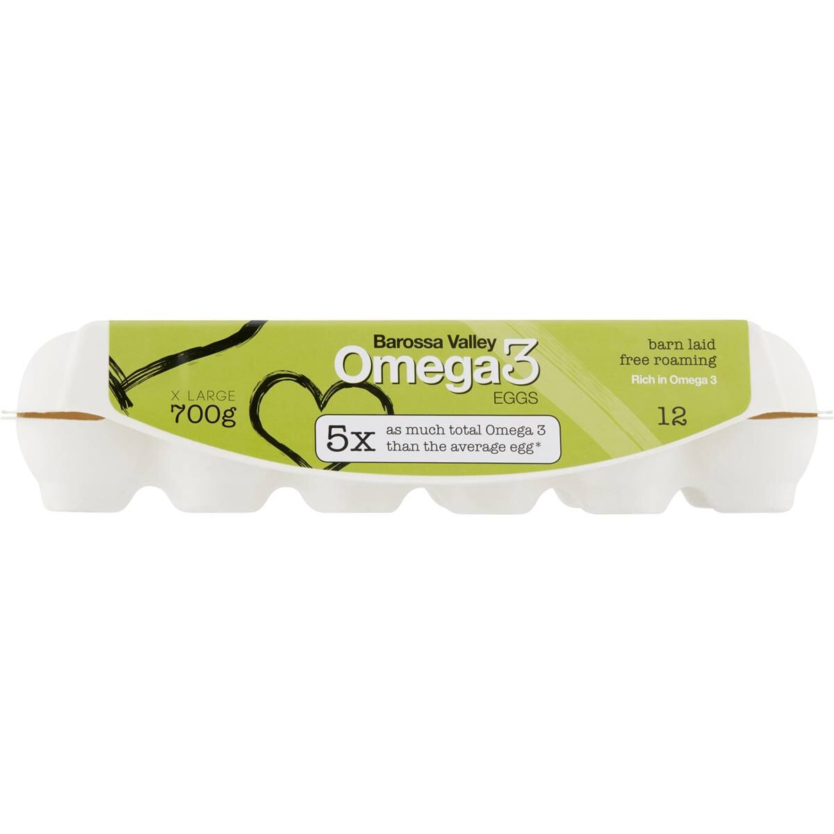 Barossa Valley Estate Omega 3 12 Extra Large Barn Laid Eggs 700g