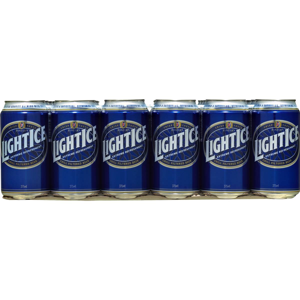 Foster's Light Ice Lager Cans 375ml X 24 Case | Woolworths