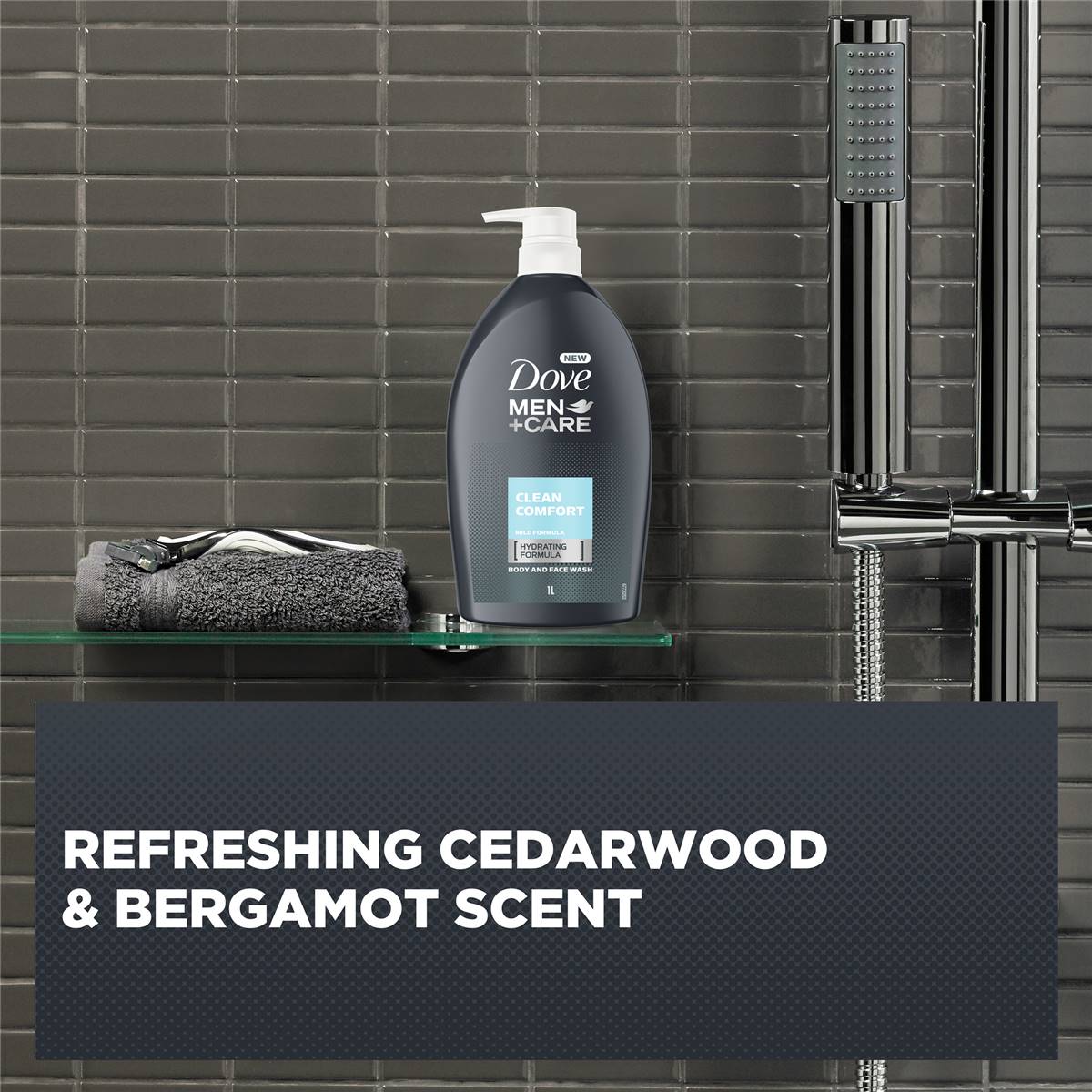 Dove Men+care Clean Comfort Body & Face Wash 1l Woolworths