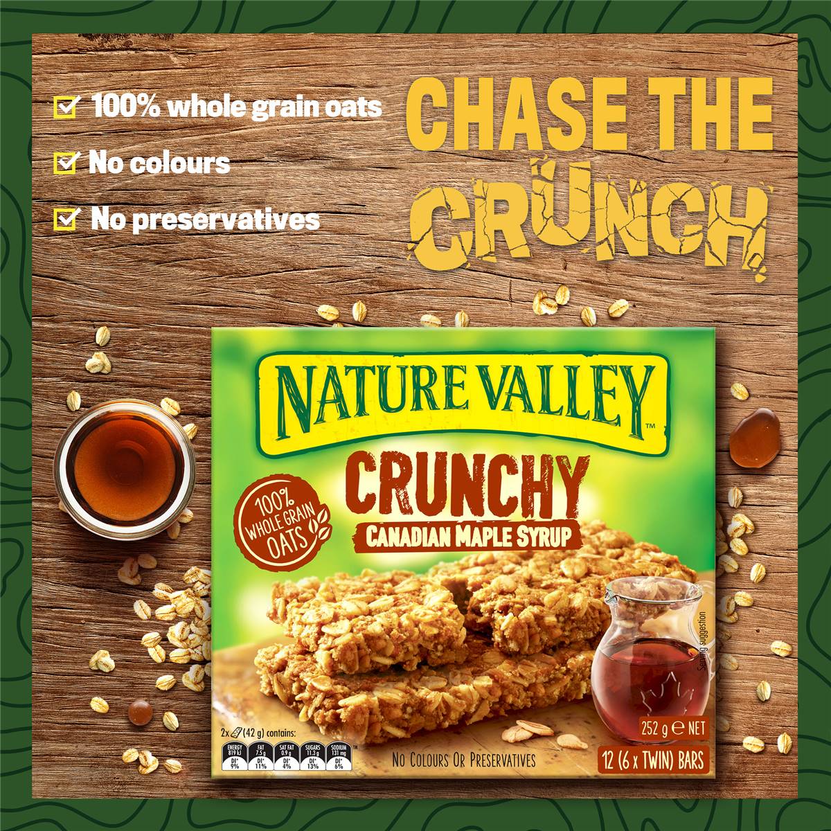 Nature Valley Crunchy Canadian Maple Syrup Granola Bars 6 Pack | Woolworths