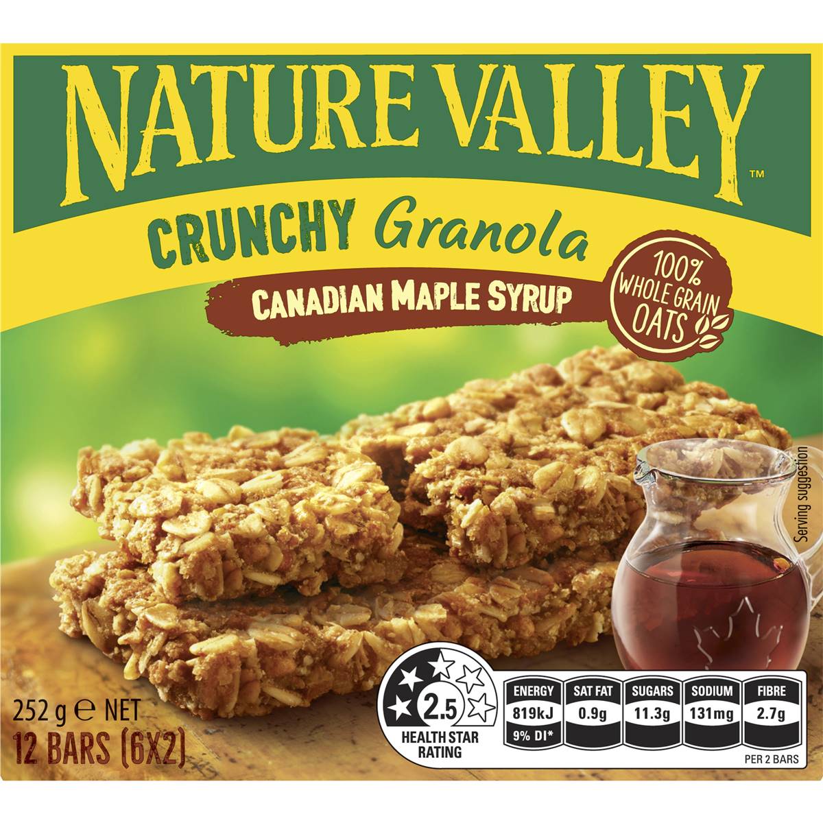 Nature Valley Crunchy Canadian Maple Syrup Granola Bars 6 Pack Woolworths