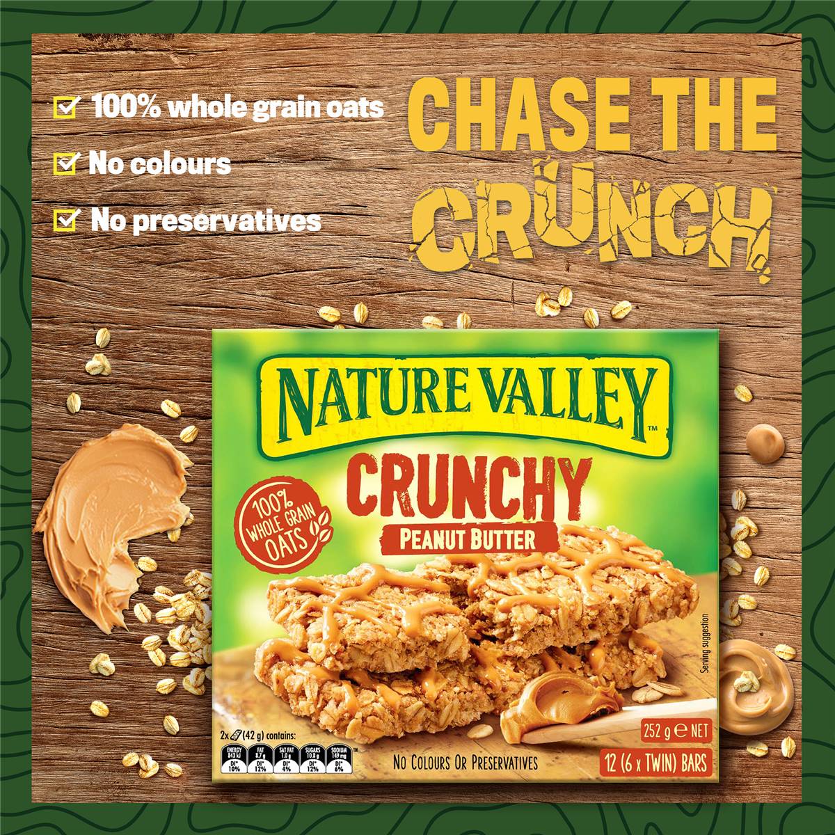 Nature Valley Crunchy Peanut Butter Granola Bars 6 Pack Woolworths