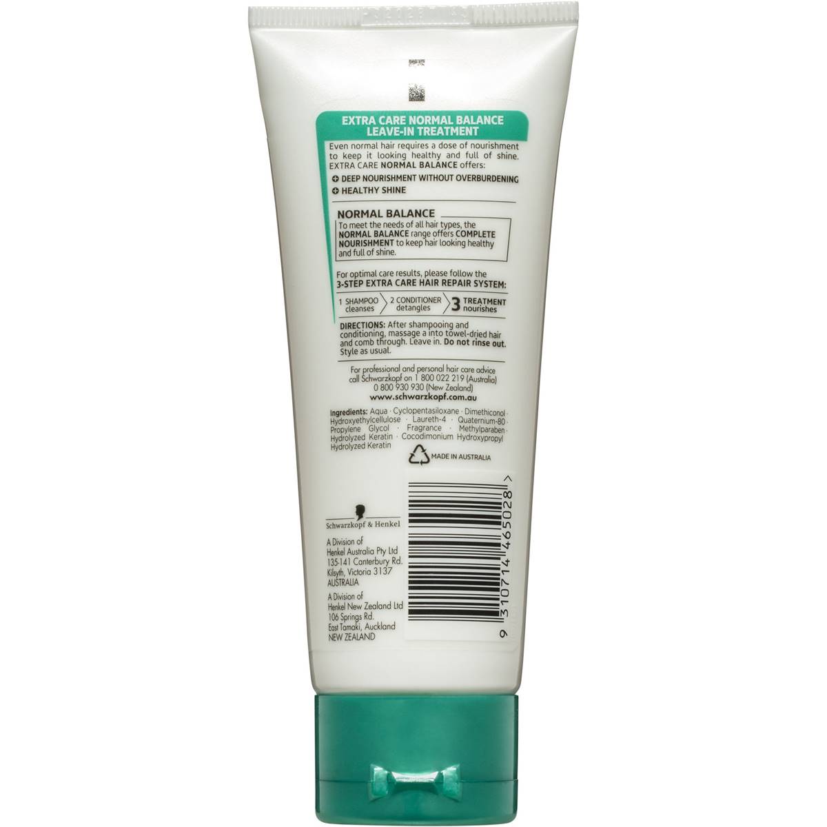 Schwarzkopf Extra Care Hair Treatment Leave In 100ml Woolworths