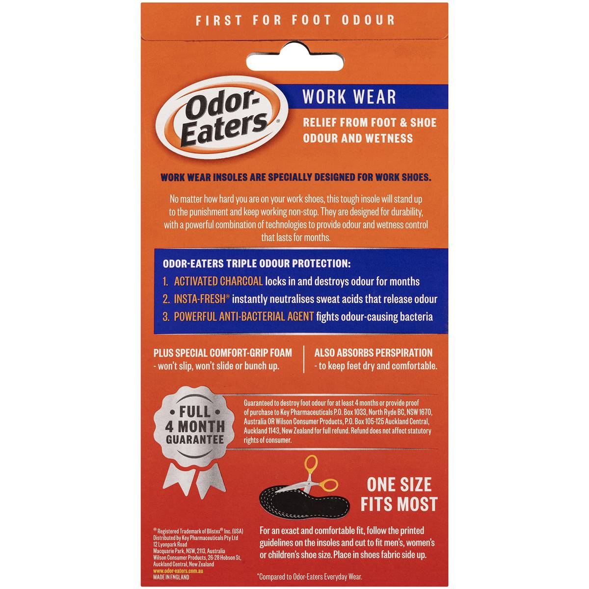 Odor Eaters Shoe Care Insoles Work Wear Super Tuff Each Woolworths