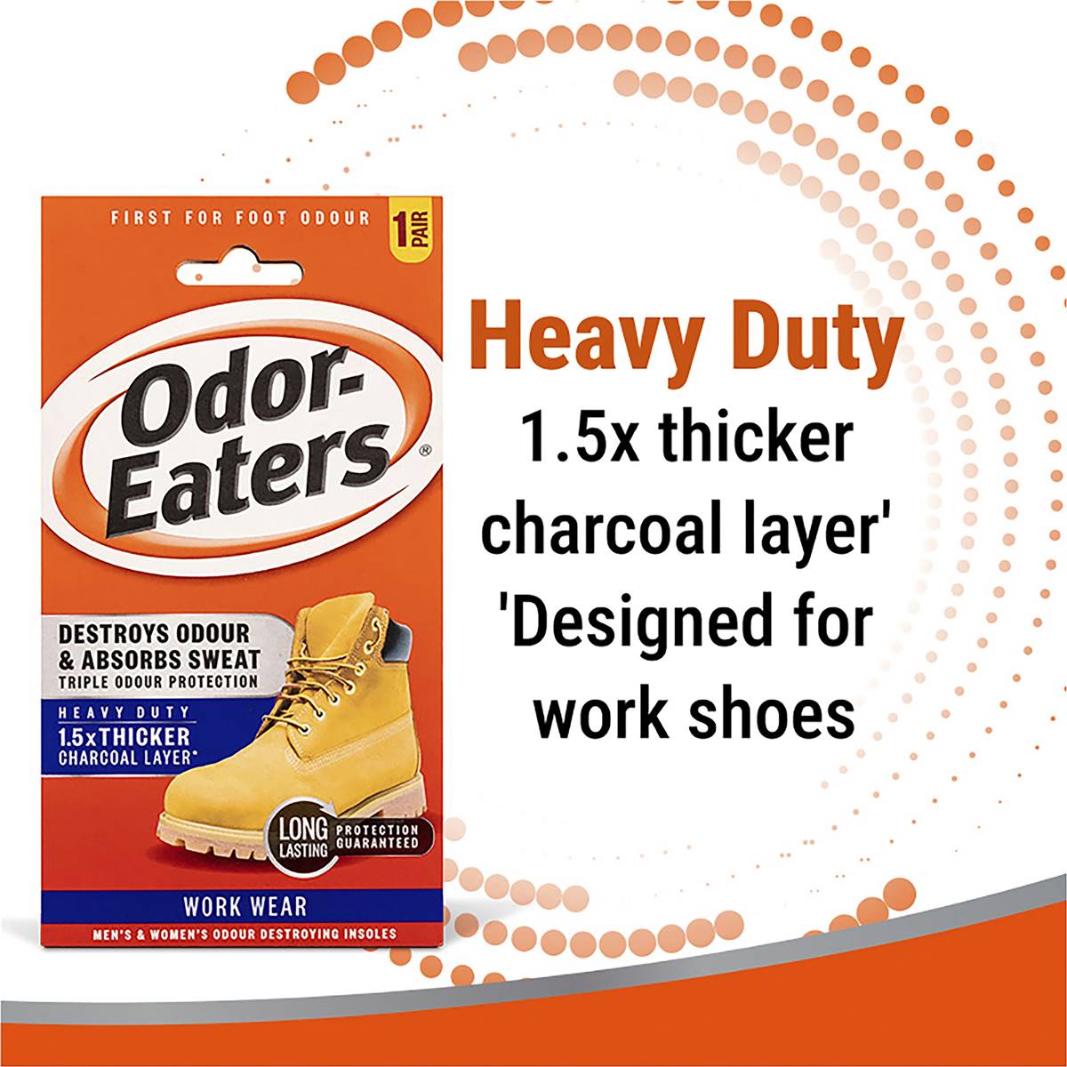Odor Eaters Shoe Care Insoles Work Wear Super Tuff Each Woolworths
