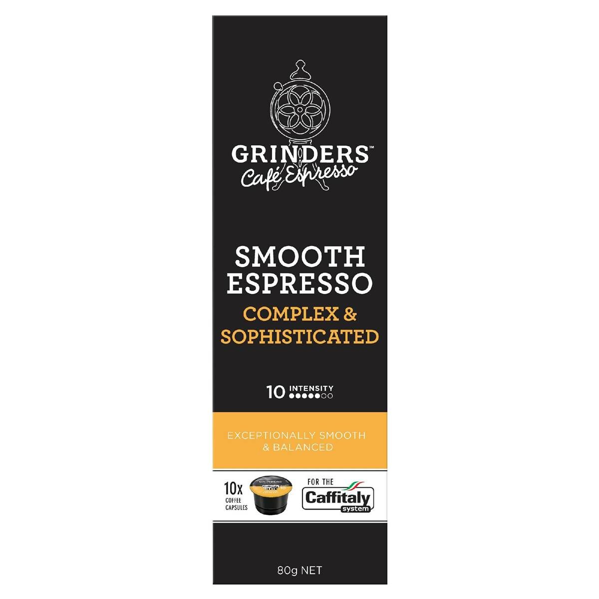 Grinders Caffitaly Capsules Smooth Espresso 10 Pack Woolworths