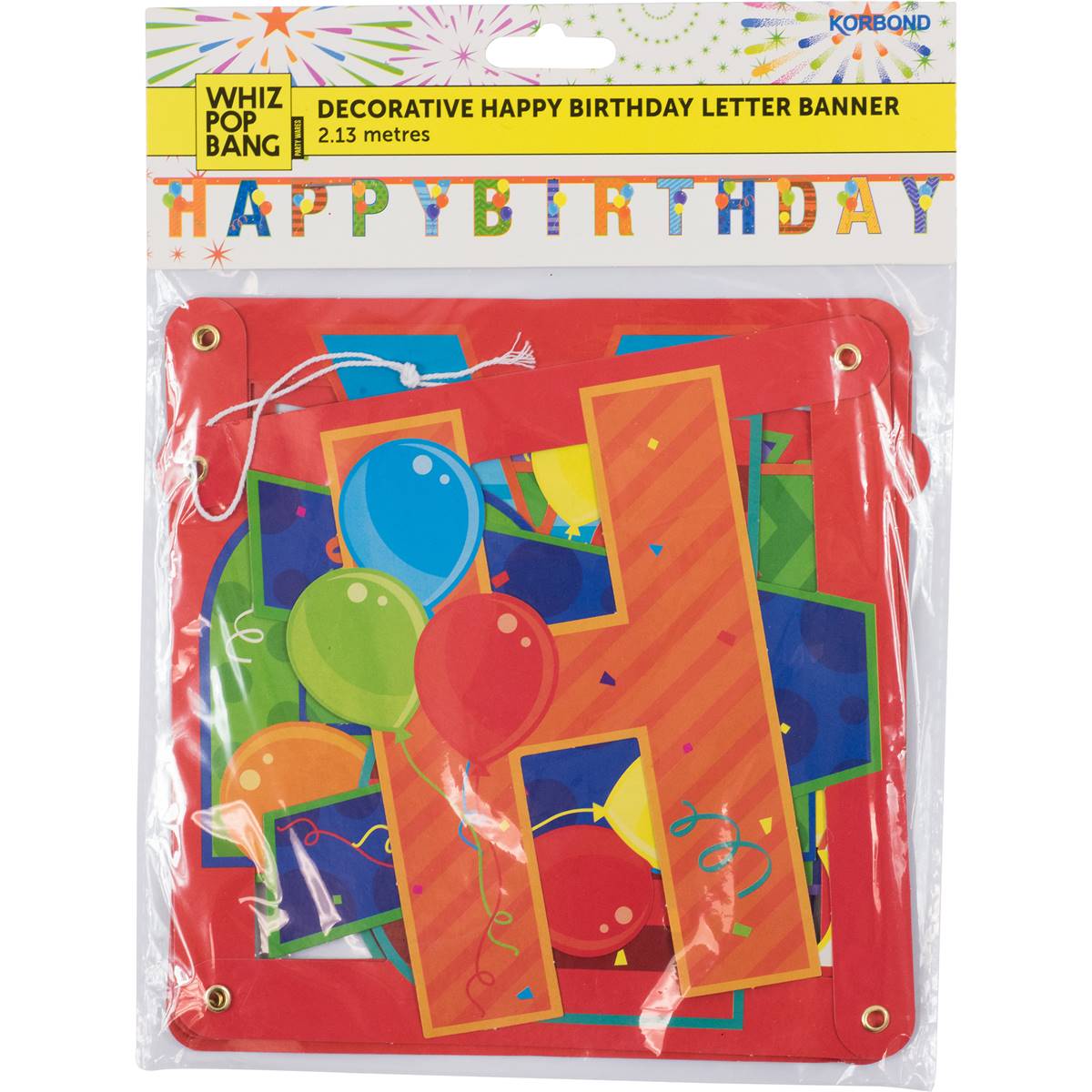 Korbond Happy Birthday Letter Banner Each Woolworths