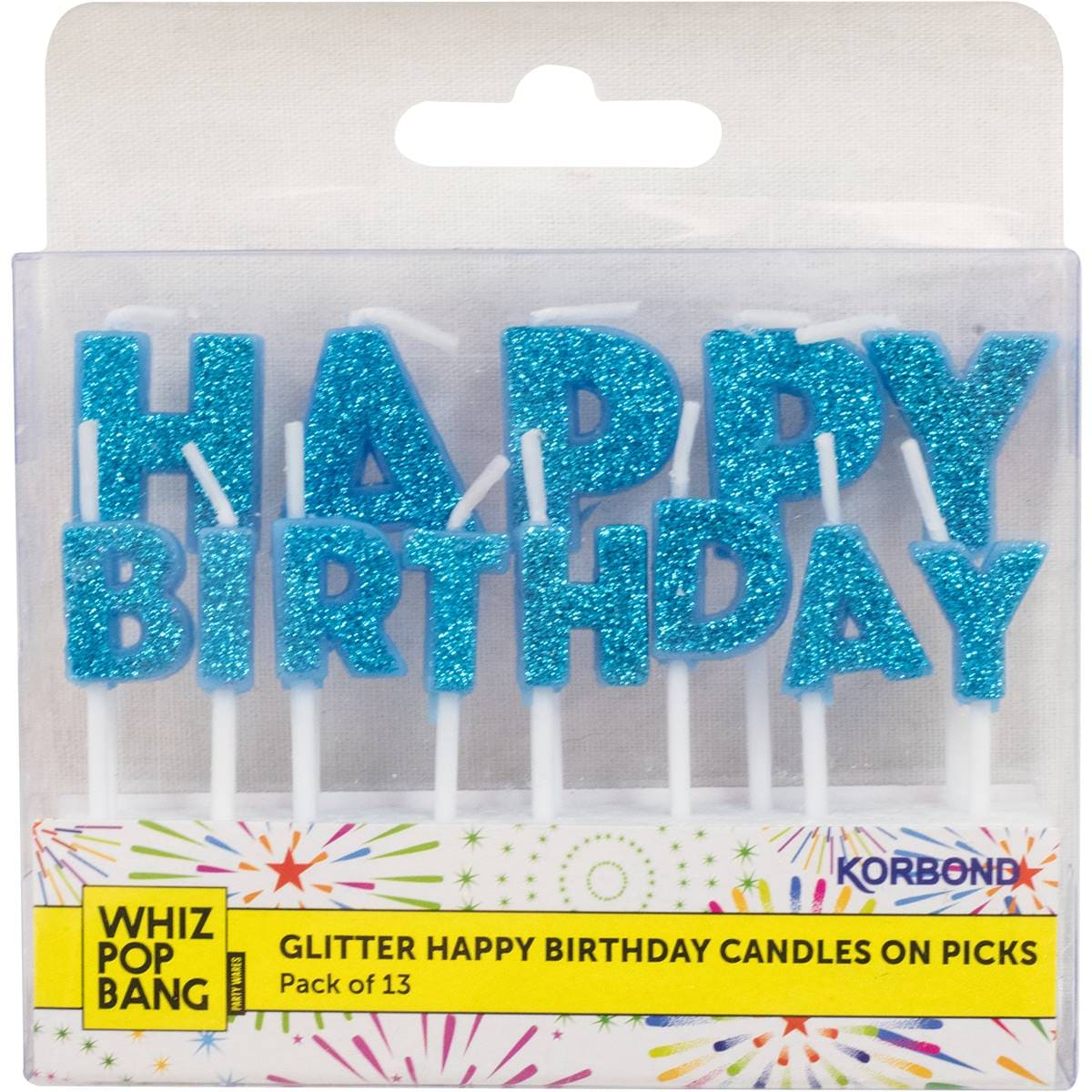 Korbond Happy Birthday Candle On Picks Glitter 13 Pack Woolworths