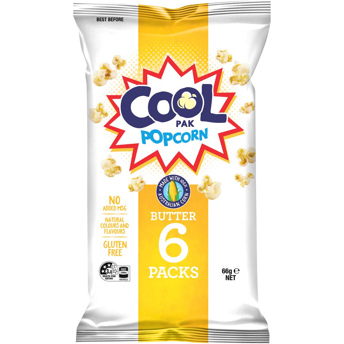 Cool Pak Popcorn Butter Multipack 6 Pack Woolworths