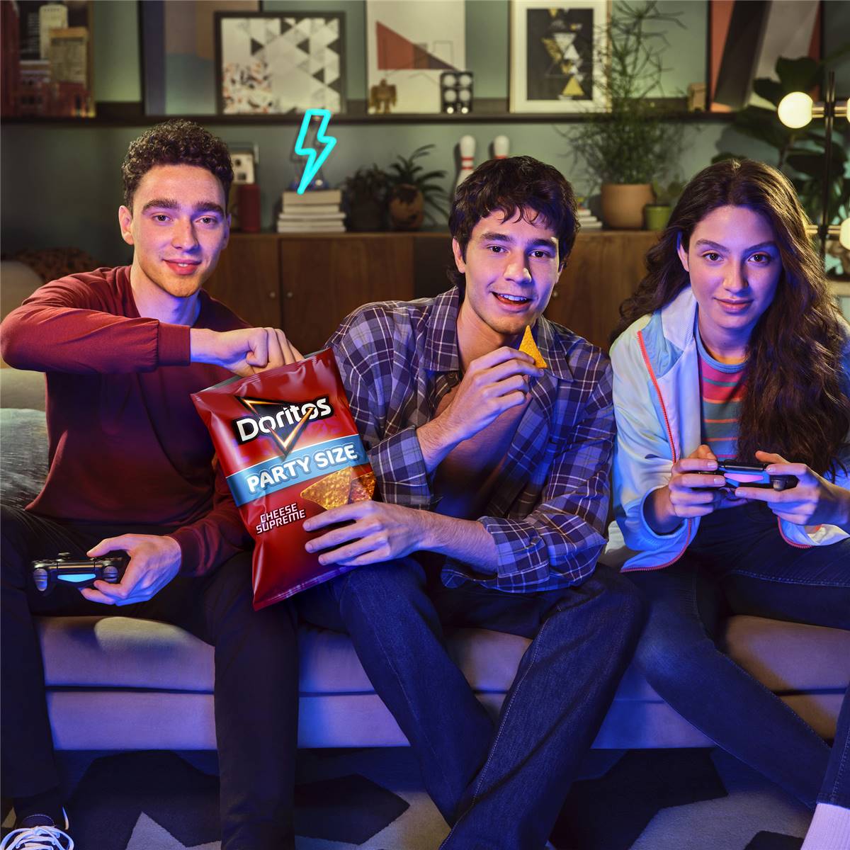 Doritos Corn Chips Cheese Supreme Party Size 380g Woolworths