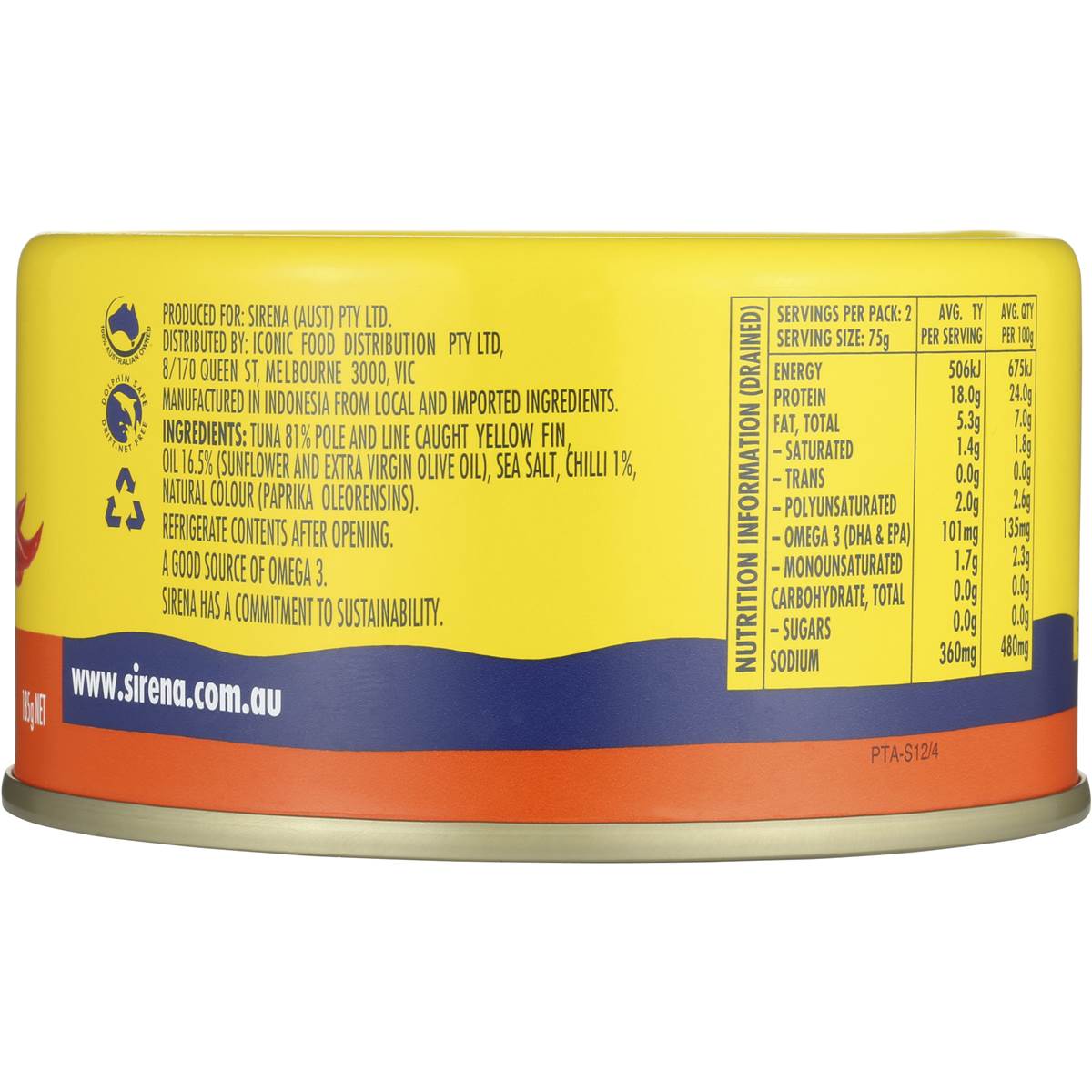 Sirena Tuna In Oil Chilli 185g Woolworths