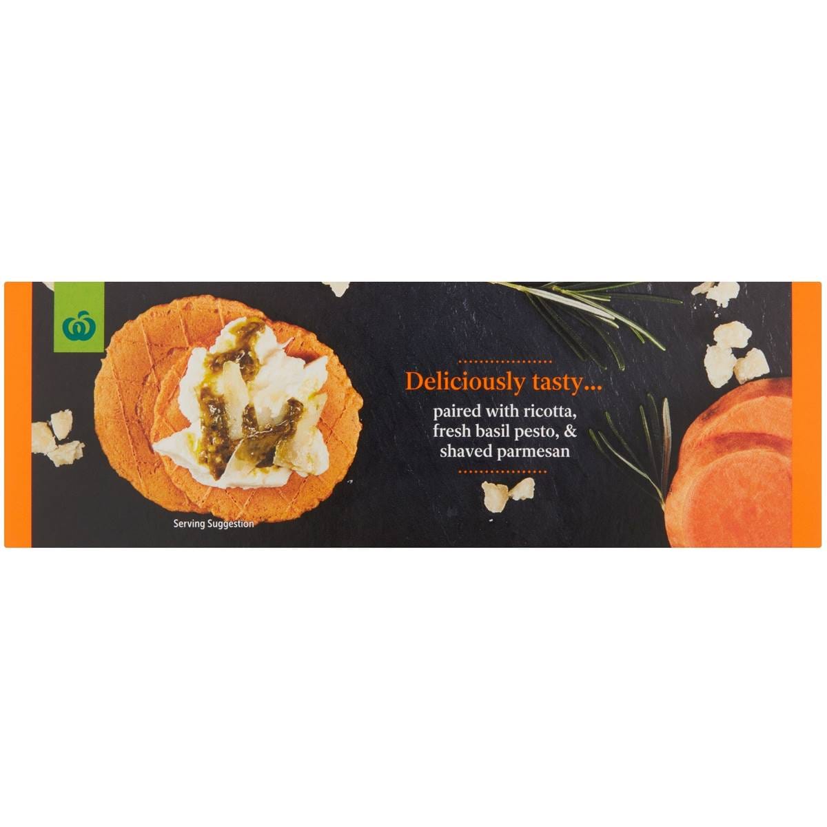 Woolworths Sweet Potato & Rosemary Wafer Crackers 100g Woolworths
