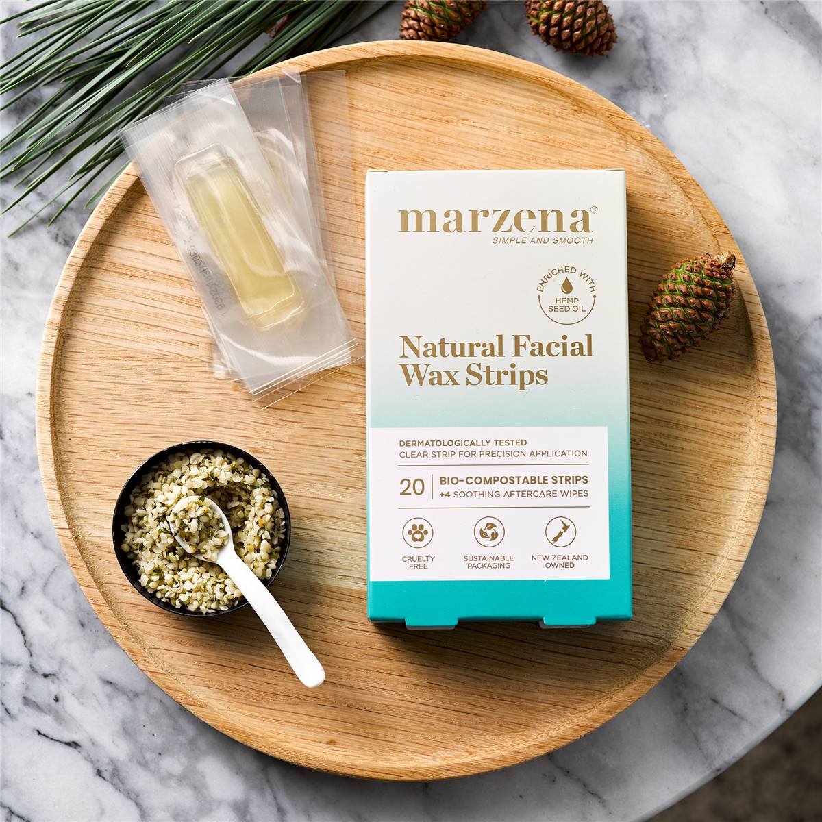 Marzena Natural Facial Wax Strips 20 Pack Woolworths