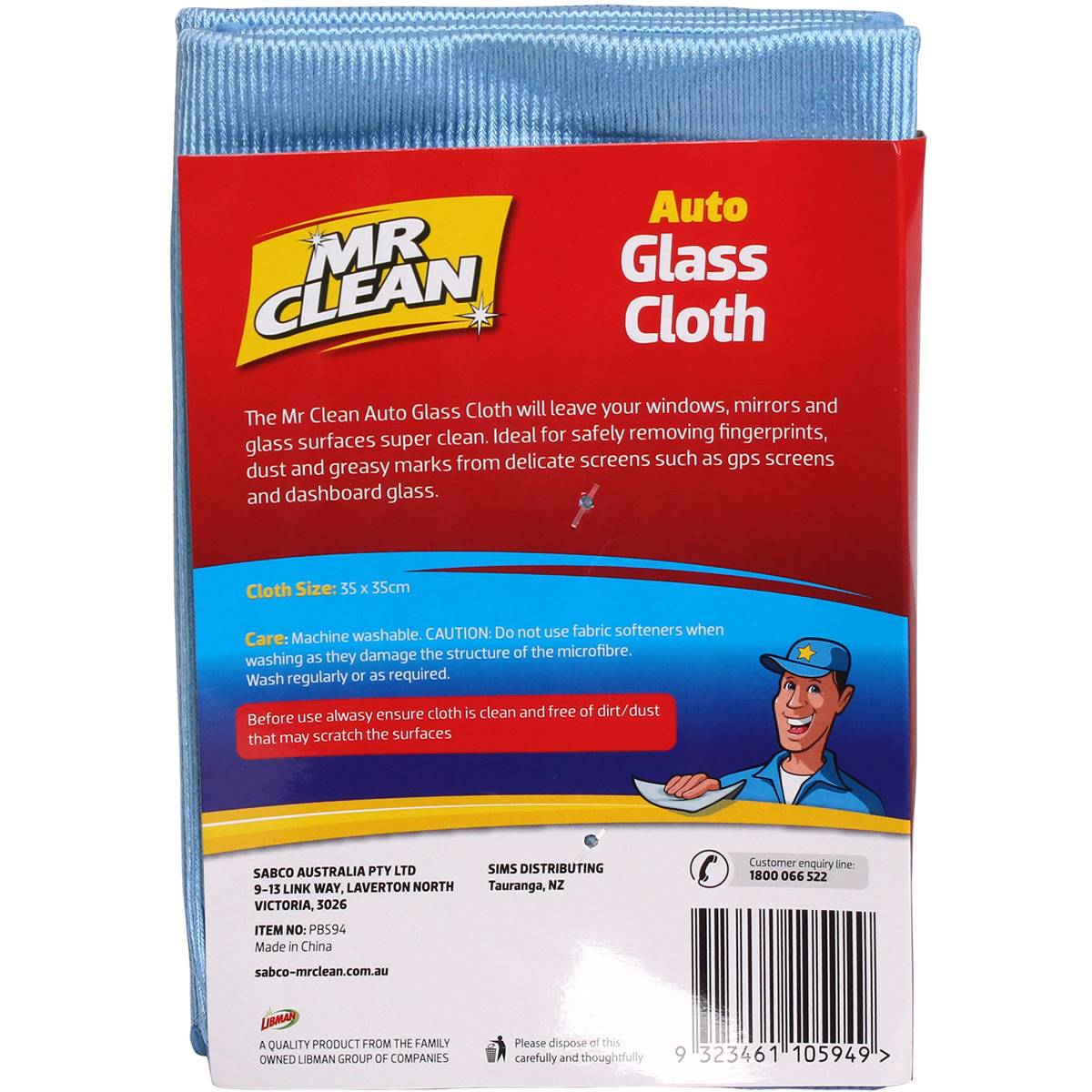 Mr. Clean Glass Cloth 2 Pack Woolworths