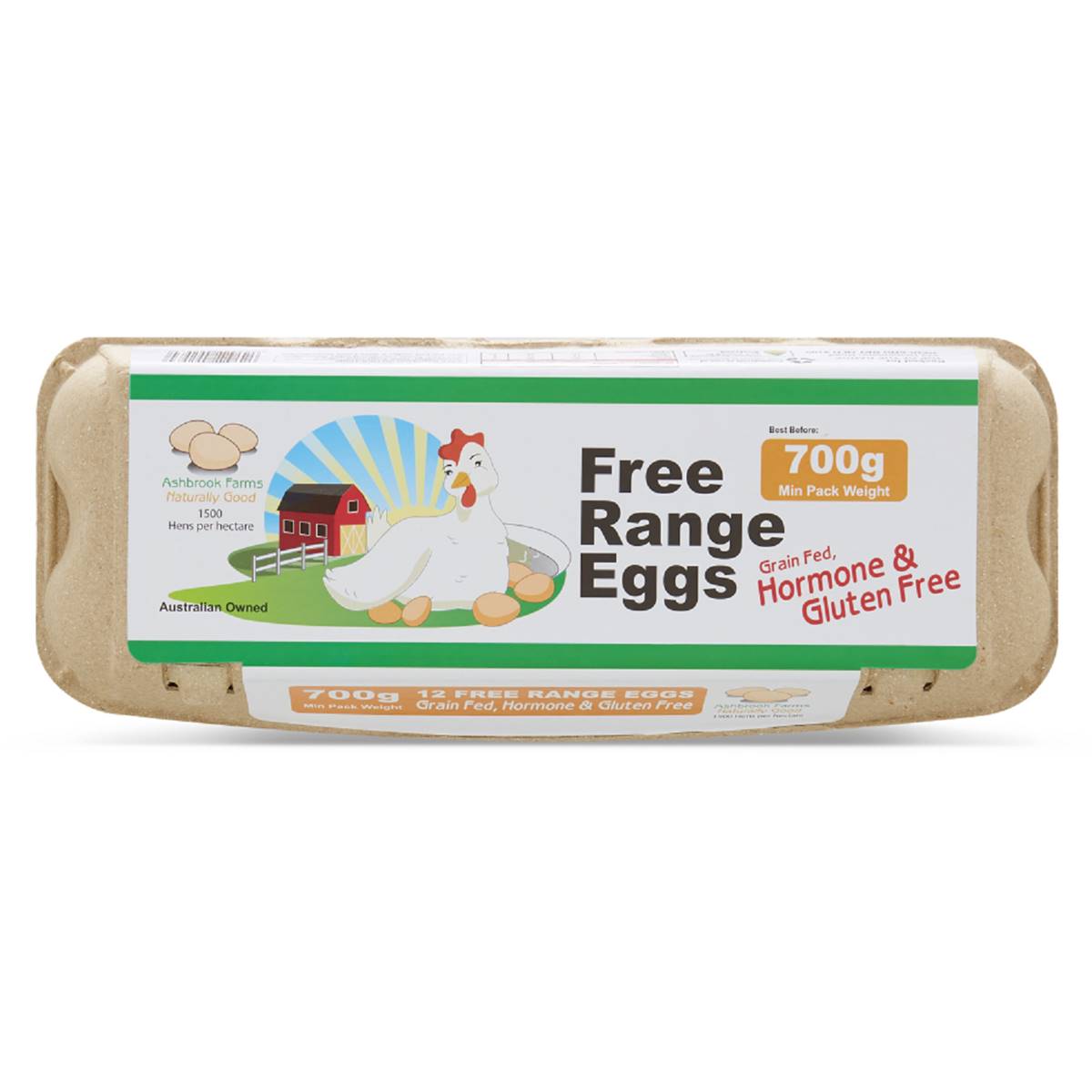 Ashbrook Farms 12 Free Range Eggs 