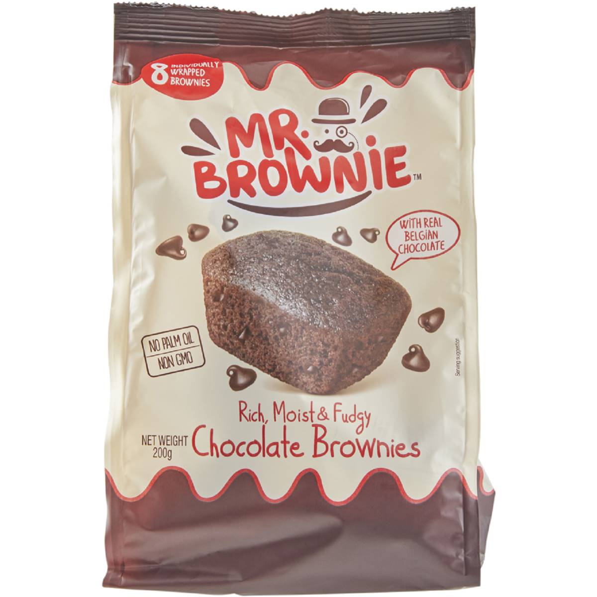 Mr Brownie Chocolate Brownie 200g Woolworths   055213 