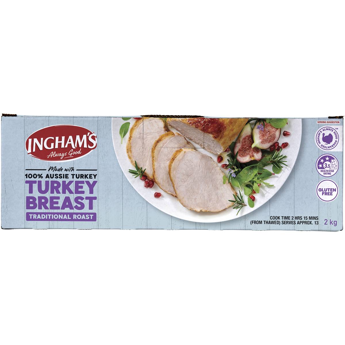 Ingham's Frozen Turkey Breast Traditional Roast 2kg Woolworths