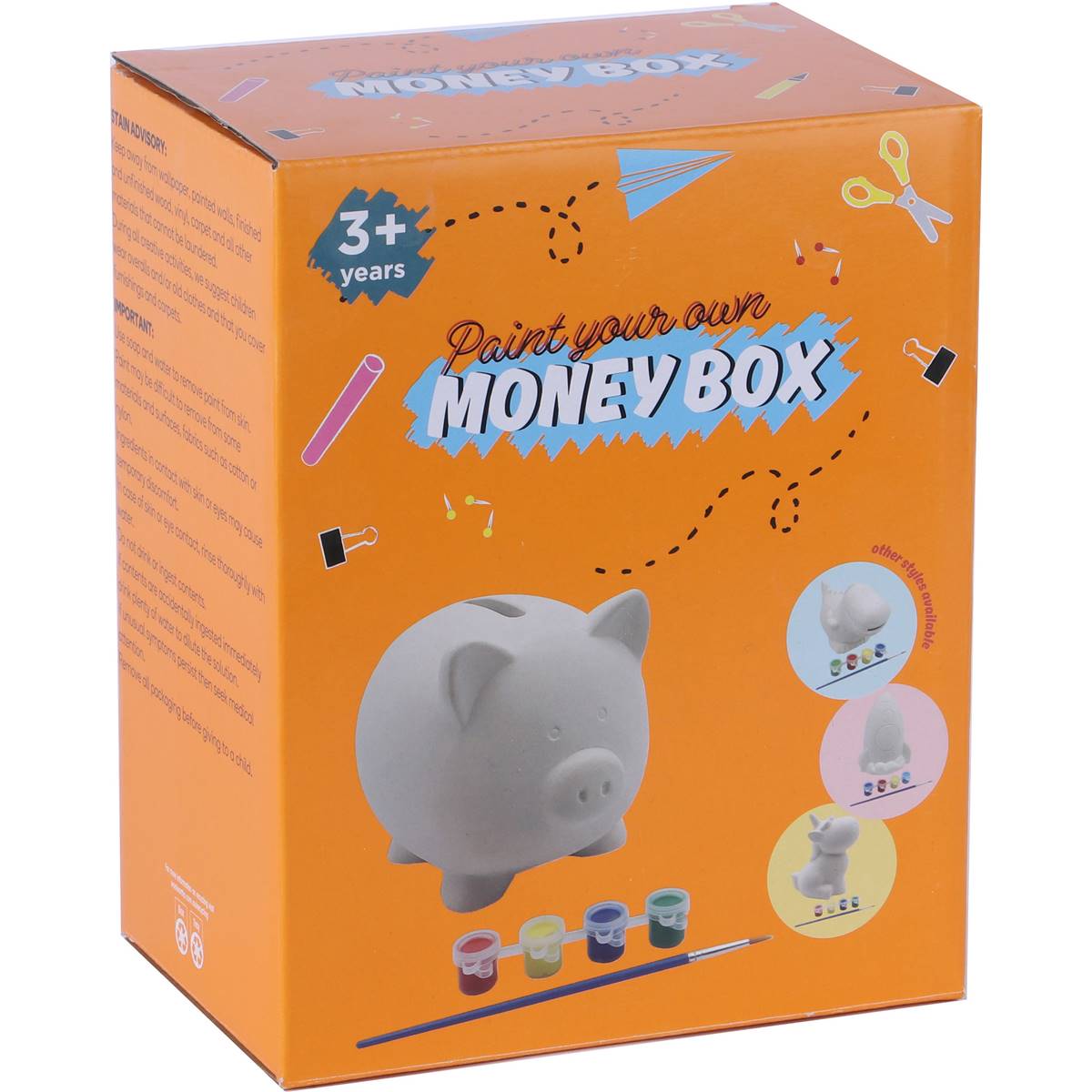 Gm Housebrand Paint Your Own Piggy Bank Assorted Each Woolworths