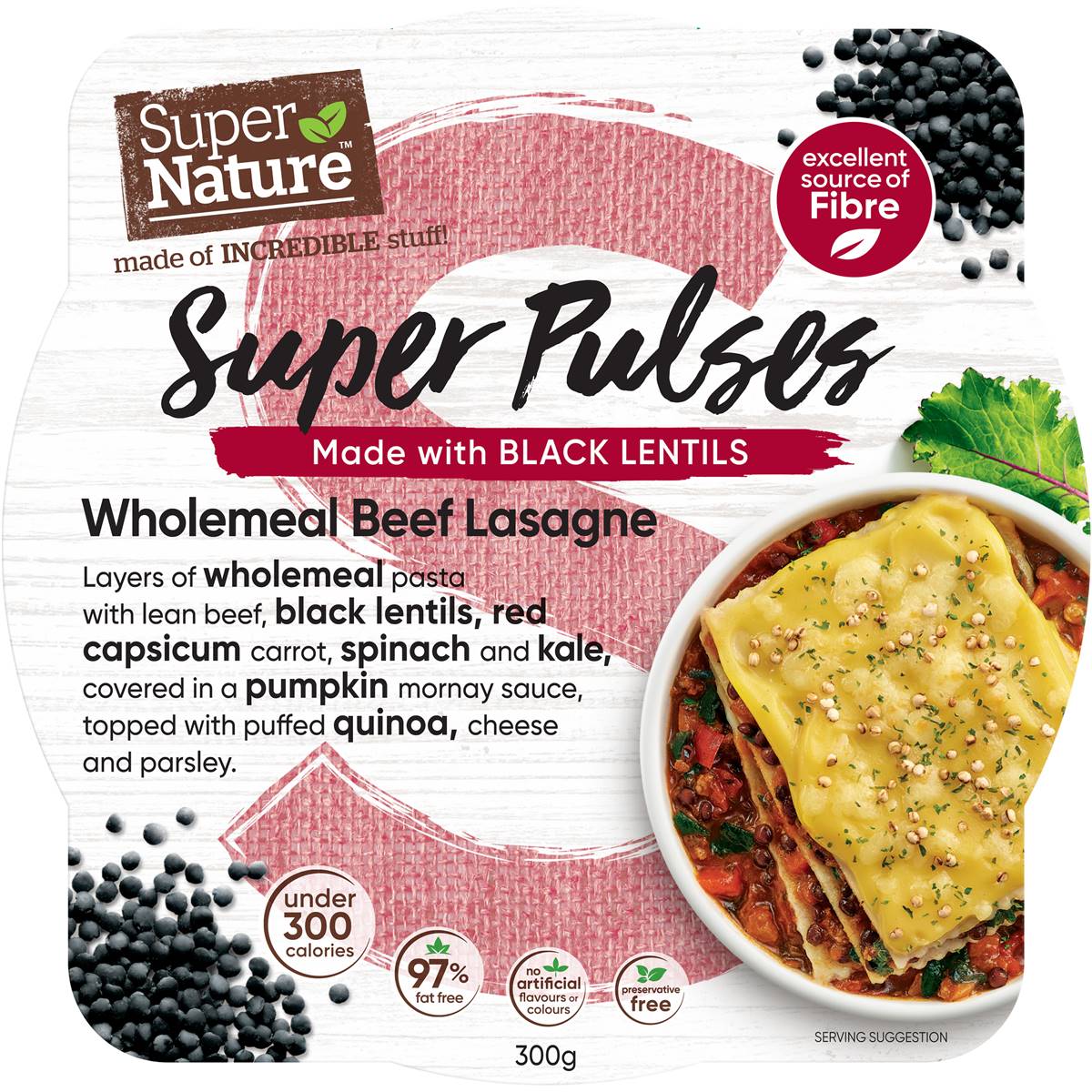 Super Nature Pulses Bowl Beef Lasagne