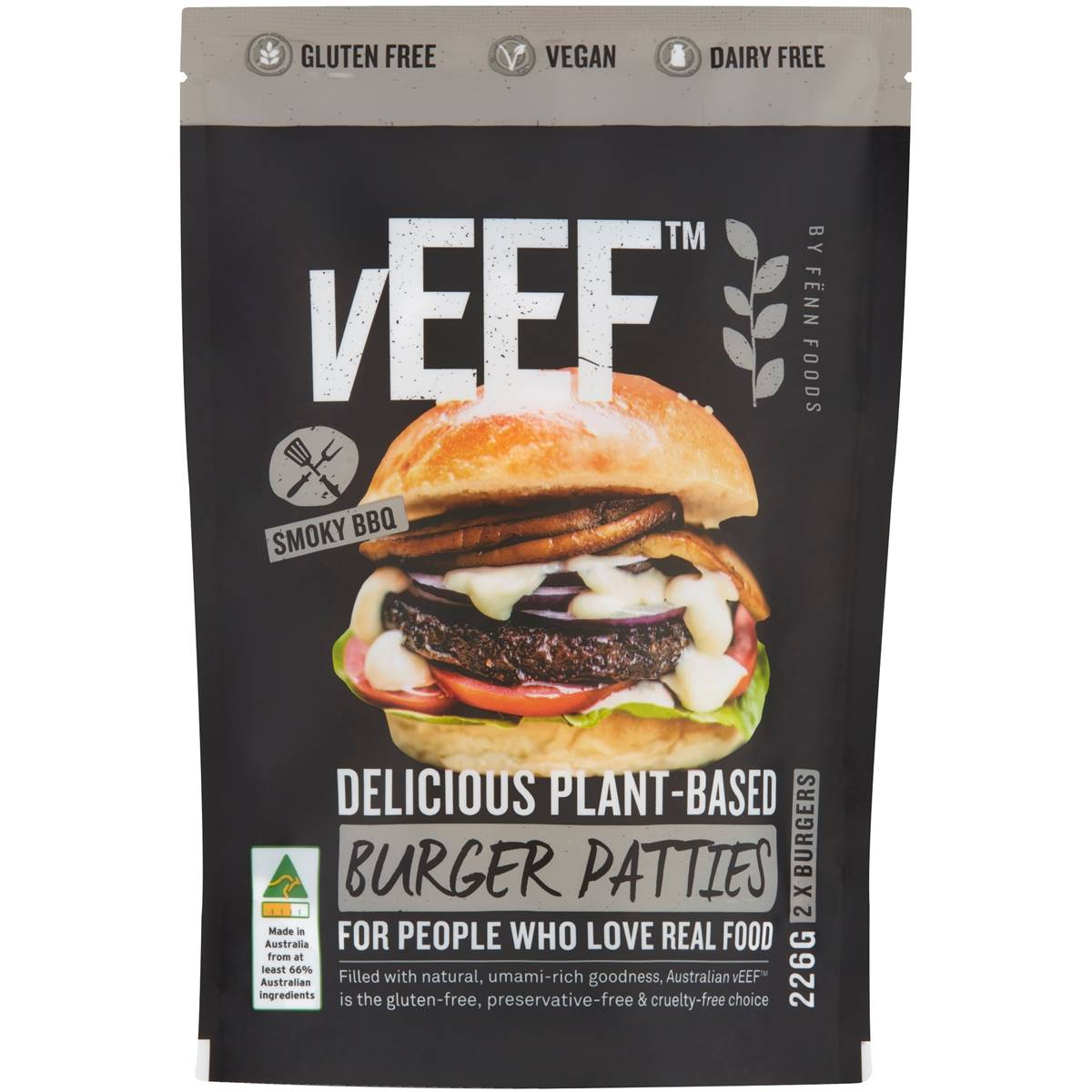 Veef Plant Based Burger Patties 226g Woolworths