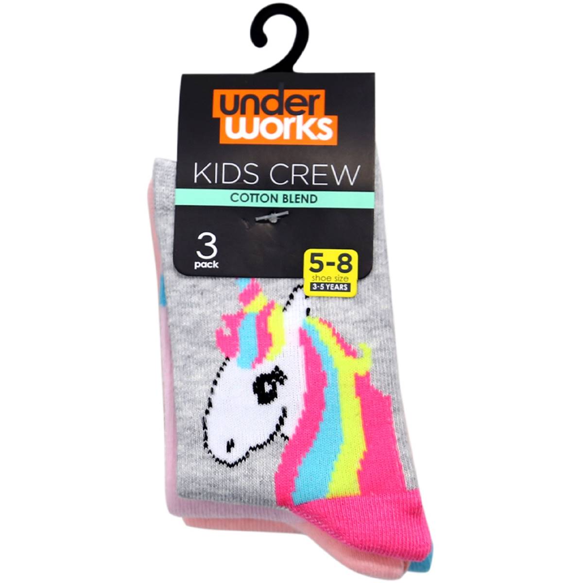 Underworks Girls Fashion Crew Assorted