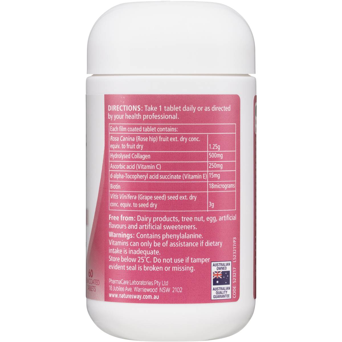 Nature's Way Rosehip & Collagen Tablets 60 Pack | Woolworths