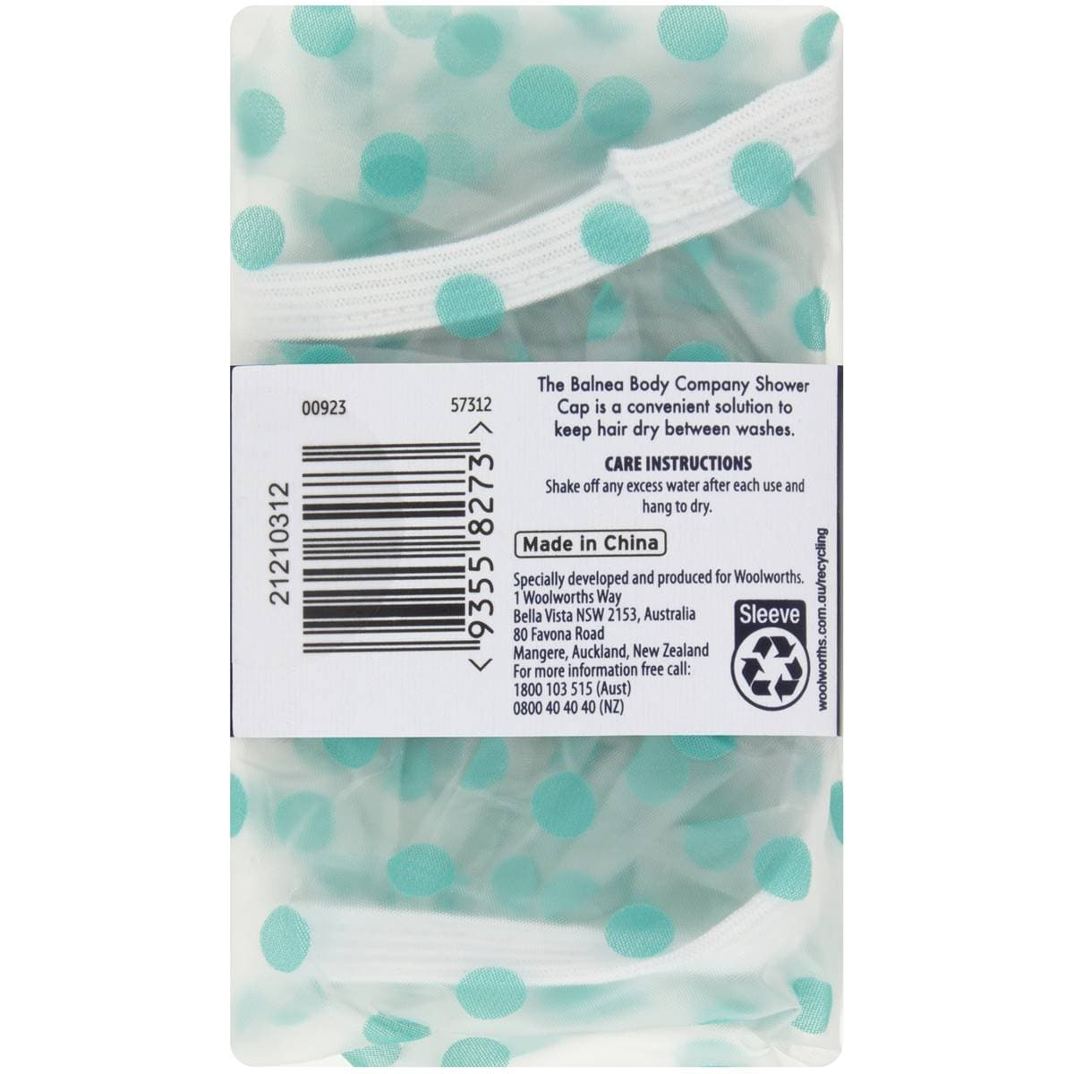 The Balnea Body Company Shower Cap Each Woolworths