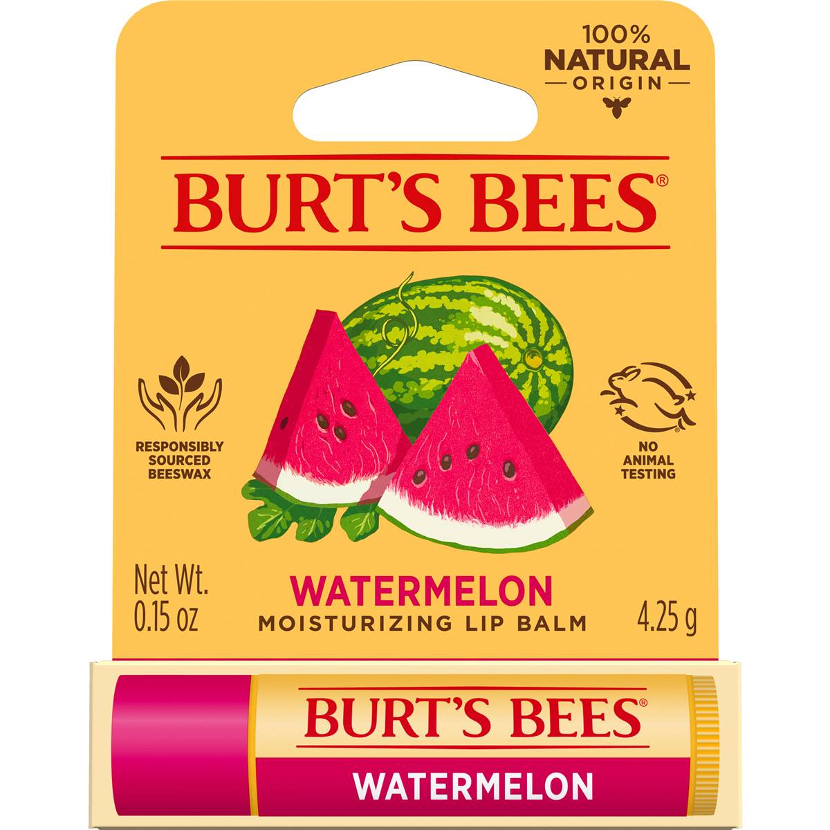 Burt's Bees Moisturising Lip Balm Watermelon 4.25g | Woolworths