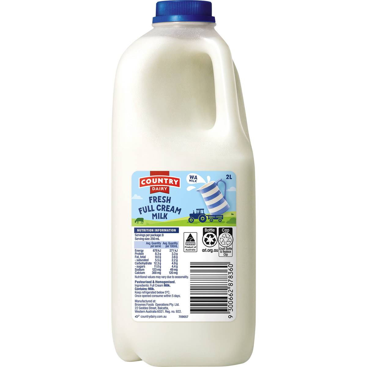 Country Dairy Full Cream Milk 2l Woolworths