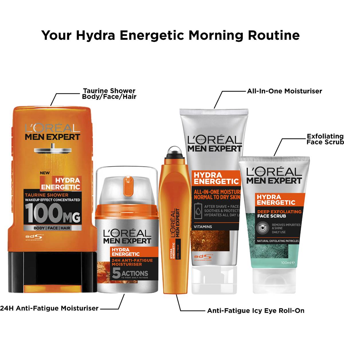 L'oreal Men Expert Hydra Energetic Deep Exfoliating Face Scrub 100ml